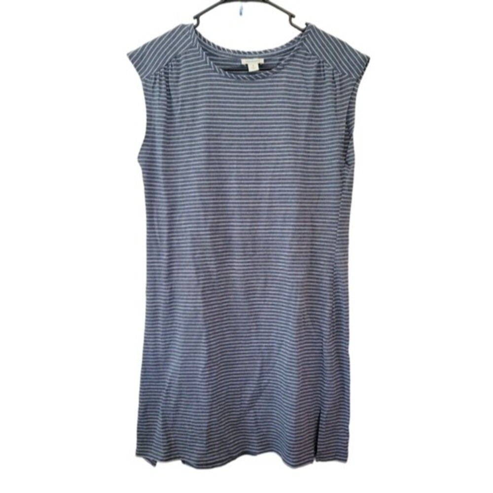 Sundance Blue & White Stripe T-Shirt Dress Size Medium